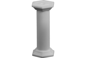 Hexagon White Plasteryte Pack of 4 pillars