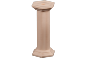 Hexagon Ivory Plasteryte Pack of 4 pillars